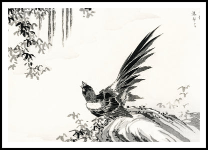 Plakat  Magpie, Kashu Japoński Vintage do Salonu