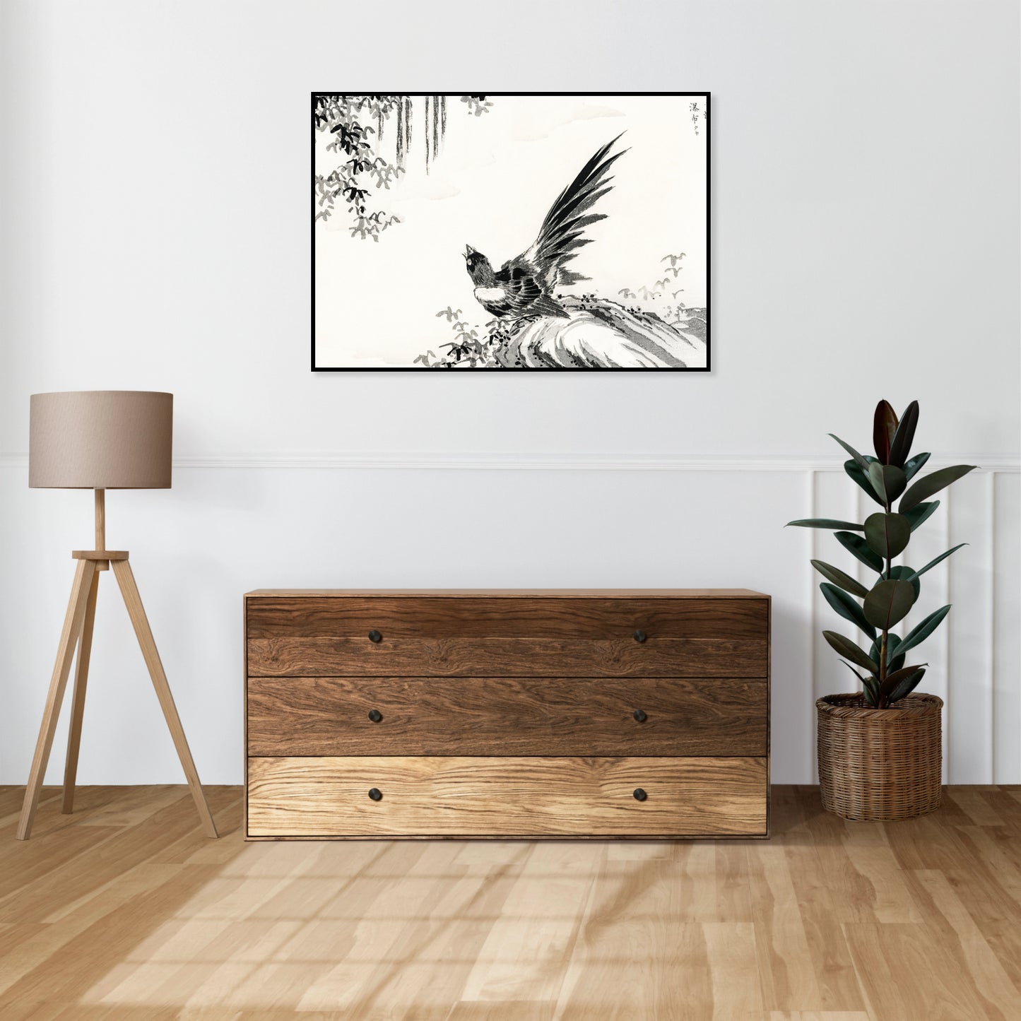Plakat  Magpie, Kashu Japoński Vintage do Salonu
