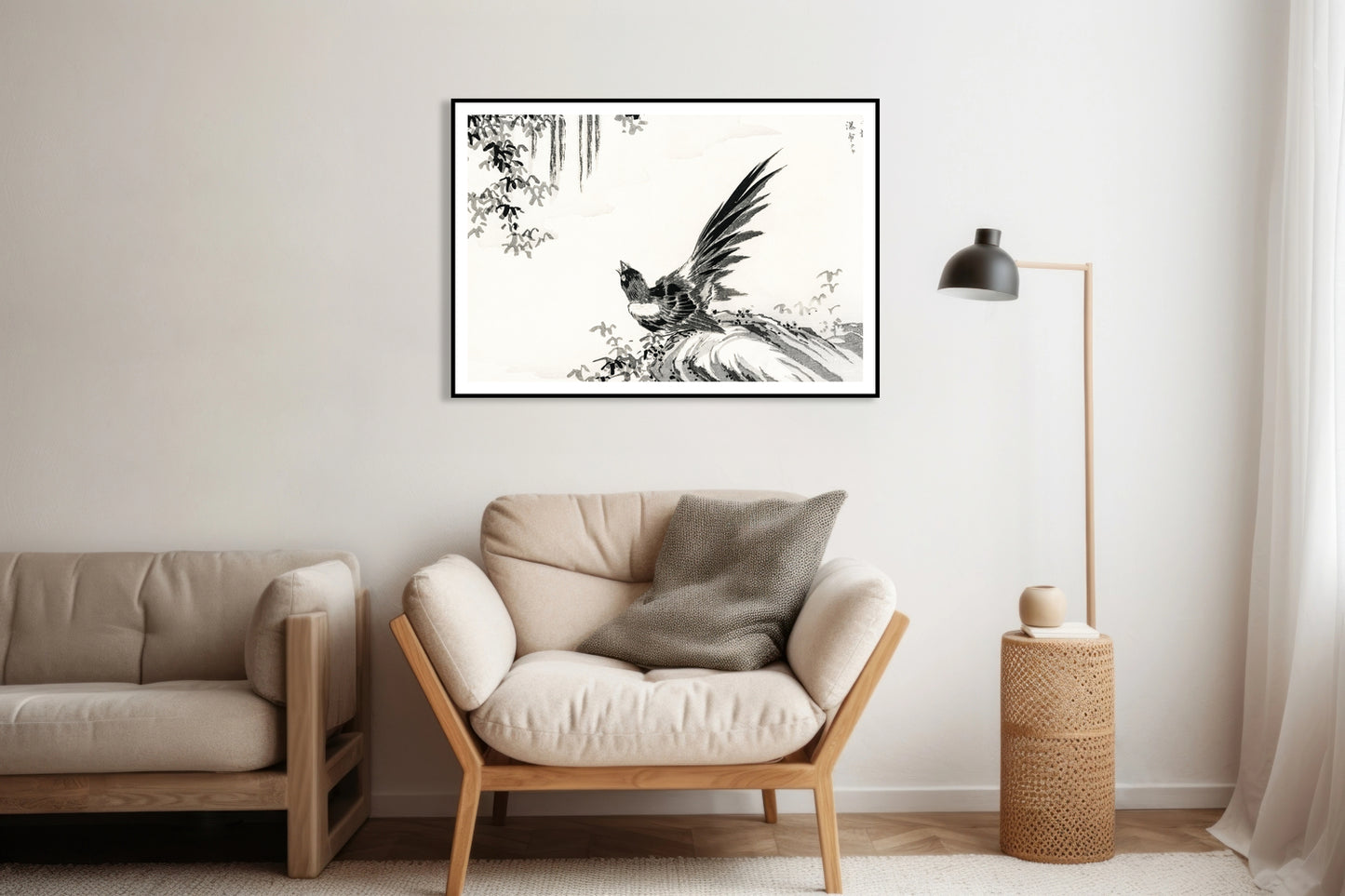 Plakat  Magpie, Kashu Japoński Vintage do Salonu