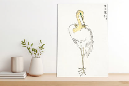 Obraz   Great White Egret, Kashu Japoński Vintage