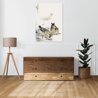 Obraz   Greenfinch, Kashu Japoński Vintage do Salonu