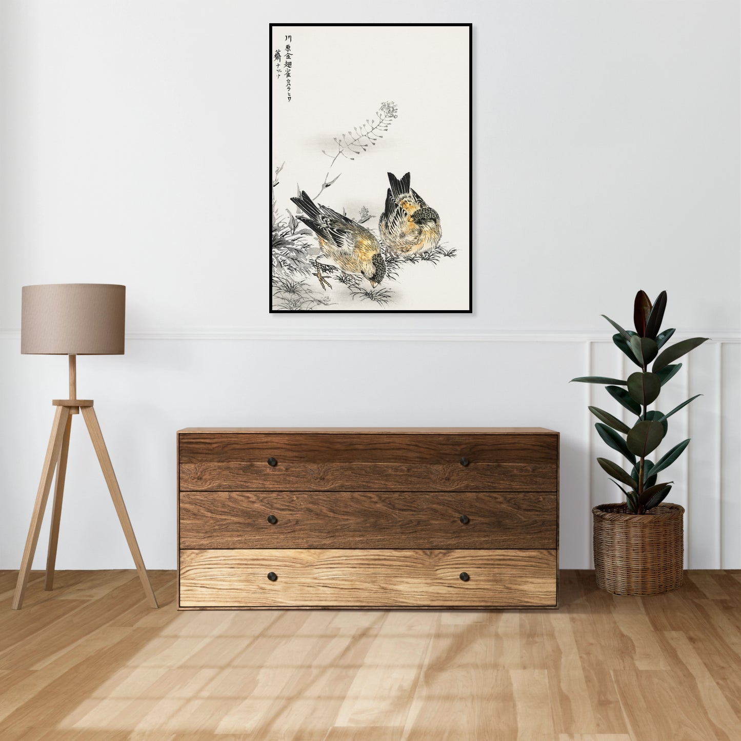 Plakat   Greenfinch, Kashu Japoński Vintage do Salonu