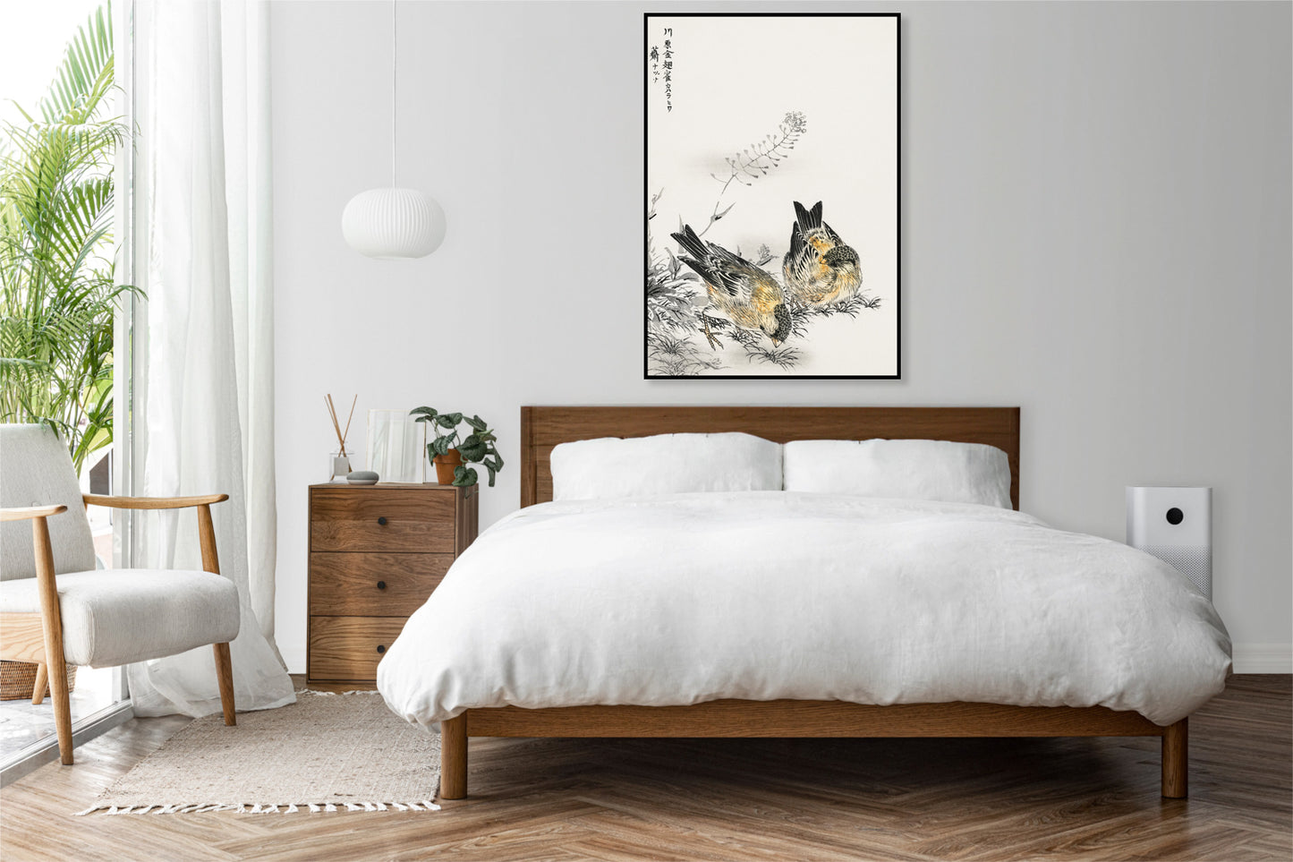 Plakat   Greenfinch, Kashu Japoński Vintage do Salonu