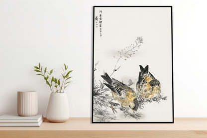 Plakat   Greenfinch, Kashu Japoński Vintage do Salonu
