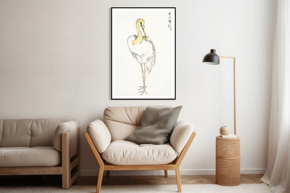Plakat   Great White Egret, Kashu Japoński Vintage