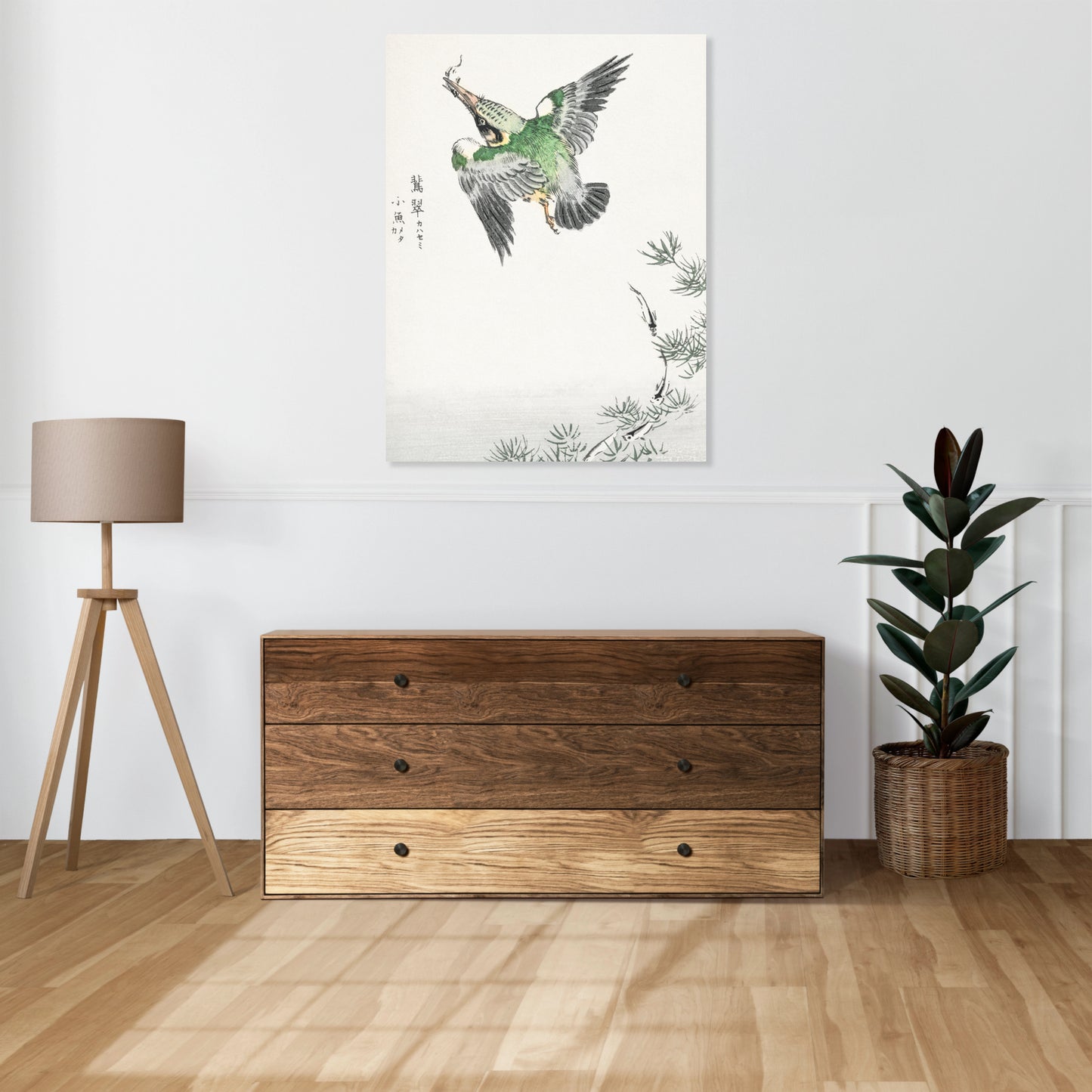 Obraz  Common Kingfisher, Kashu Japoński Vintage