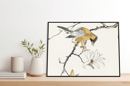 Plakat  Tibetan Hoopoe, Kashu Japoński Vintage