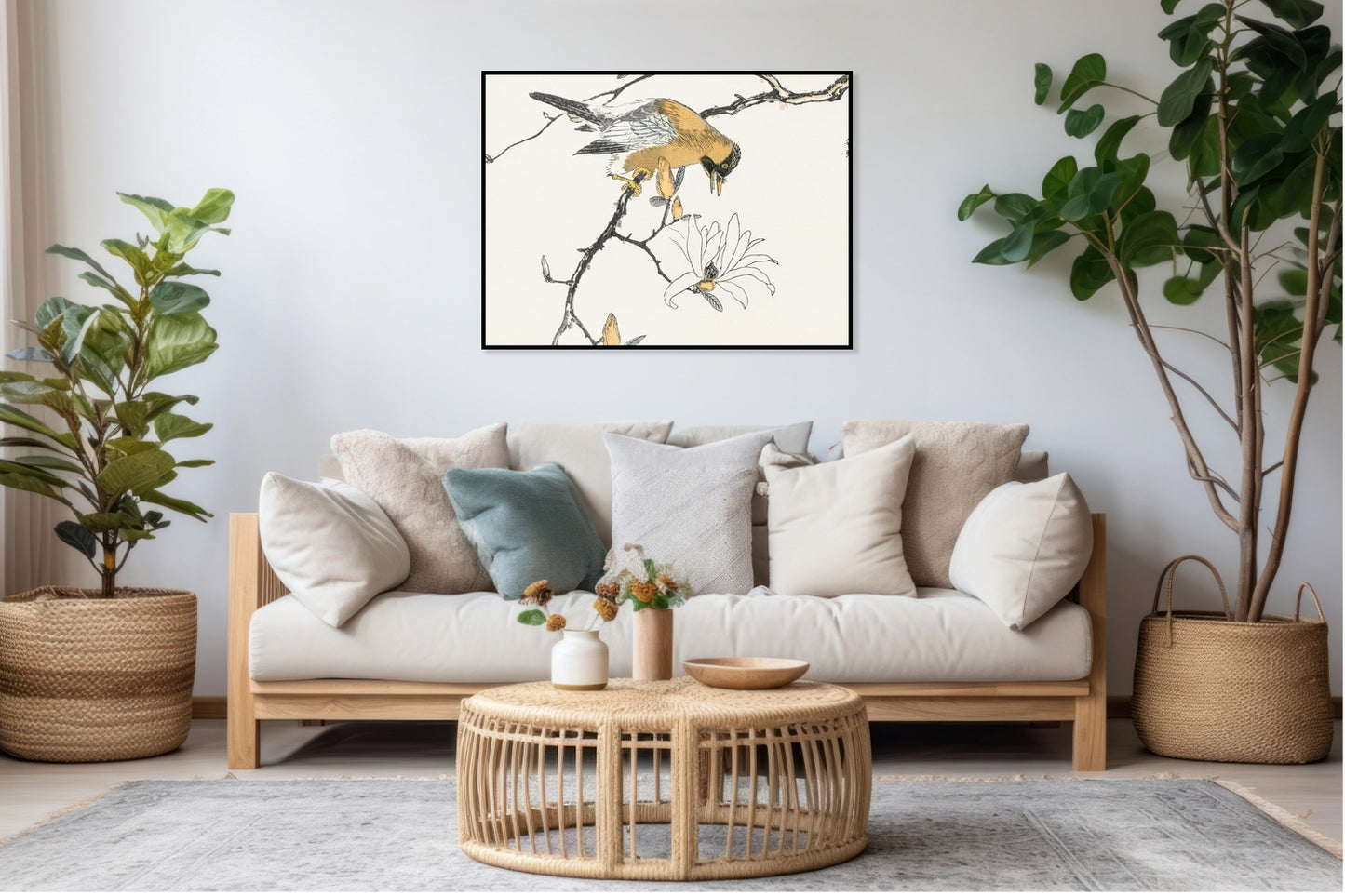 Plakat  Tibetan Hoopoe, Kashu Japoński Vintage