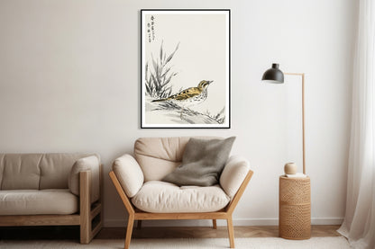 Plakat  Tree-Pipit, Kashu Japoński Vintage do Salonu