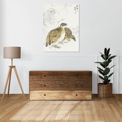 Obraz  Quail, Kashu Japoński Vintage do Salonu