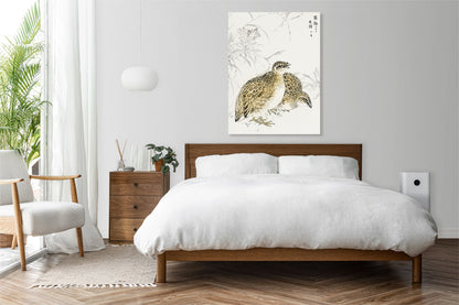 Obraz  Quail, Kashu Japoński Vintage do Salonu