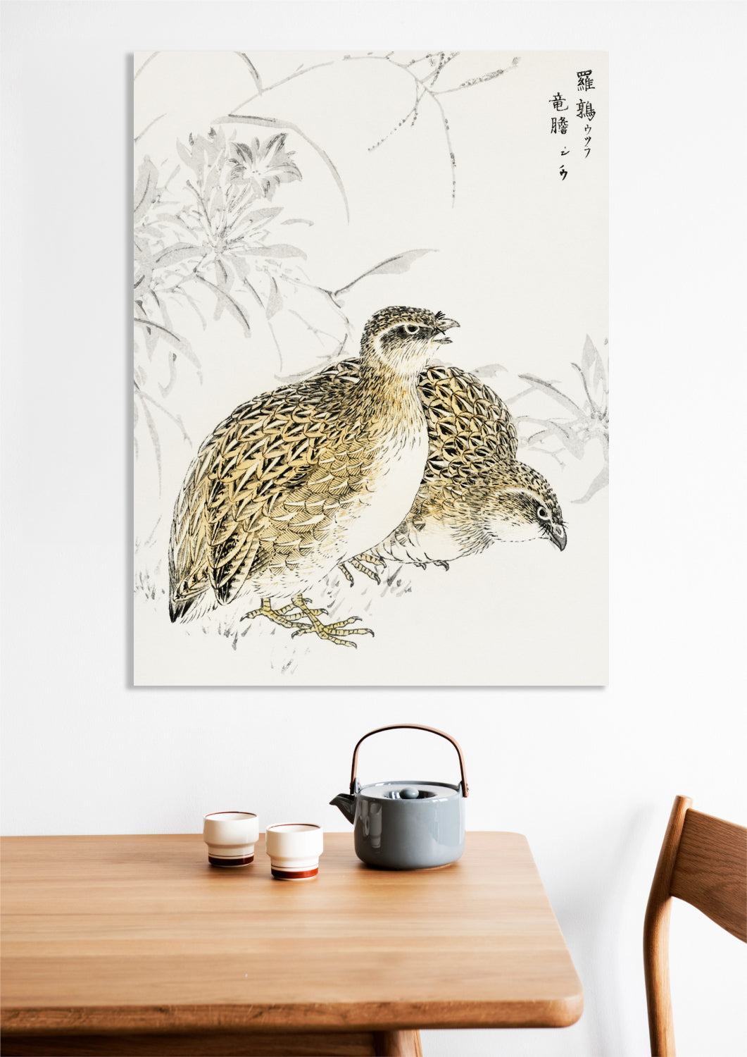 Obraz  Quail, Kashu Japoński Vintage do Salonu