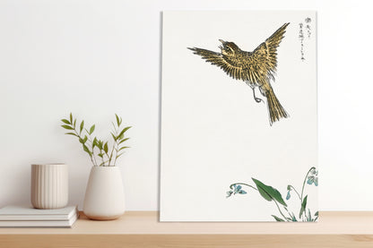 Obraz   Water-Pipit, Kashu Japoński Vintage do Salonu