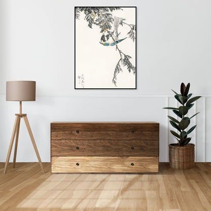 Plakat   Great Tit, Kashu Japoński Vintage do Salonu