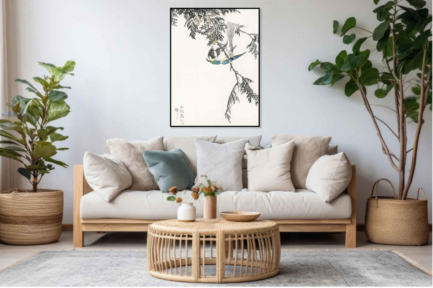 Plakat   Great Tit, Kashu Japoński Vintage do Salonu