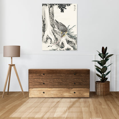 Obraz   Great Tit 2, Kashu Japoński Vintage do Salonu