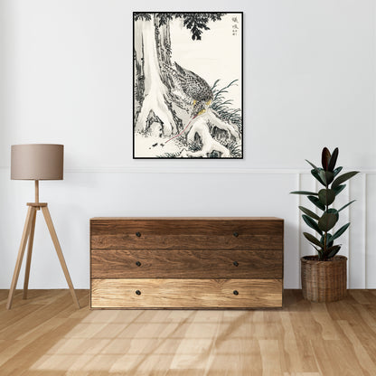 Plakat   Great Tit 2, Kashu Japoński Vintage do Salonu