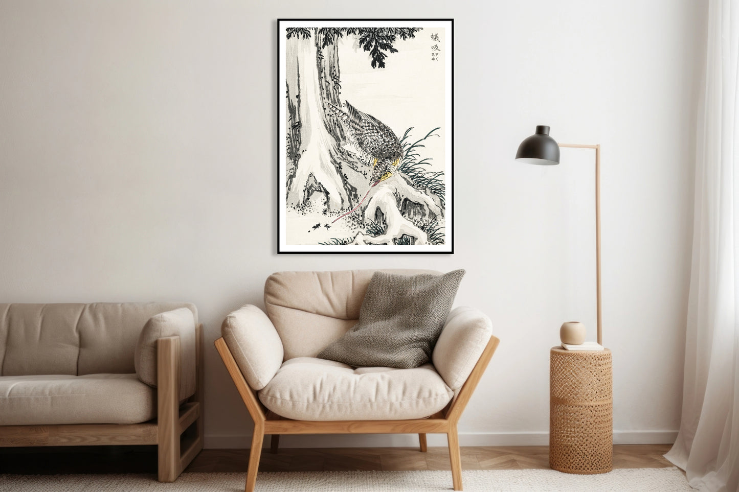 Plakat   Great Tit 2, Kashu Japoński Vintage do Salonu