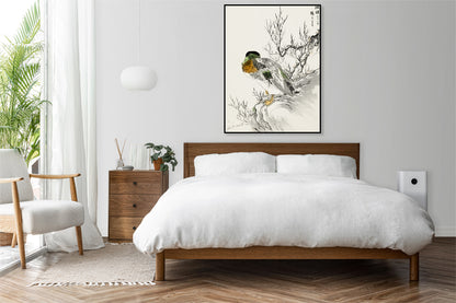 Plakat  Mallard and Willow, Kashu Japoński Vintage