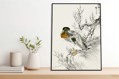 Plakat  Mallard and Willow, Kashu Japoński Vintage