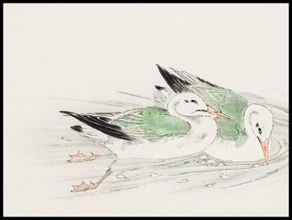 Plakat  Gull, Kashu Japoński Vintage do Salonu