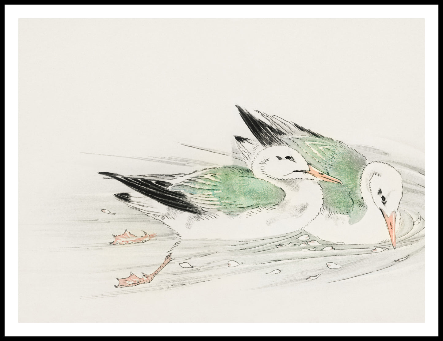 Plakat  Gull, Kashu Japoński Vintage do Salonu