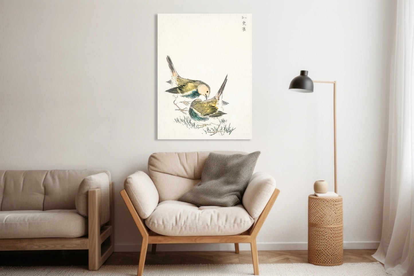Obraz  Great Tit 3, Kashu Japoński Vintage do Salonu