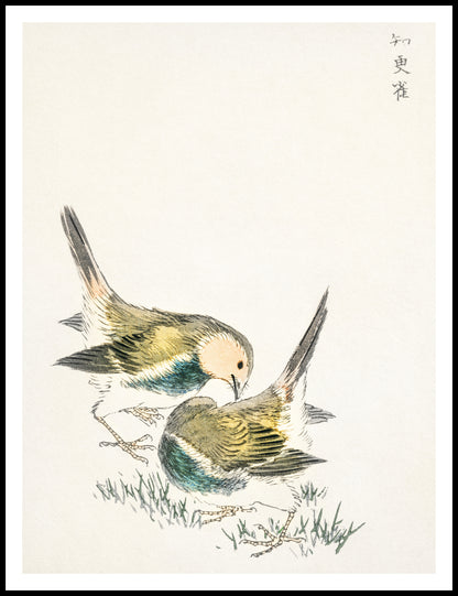 Plakat  Great Tit 3, Kashu Japoński Vintage do Salonu