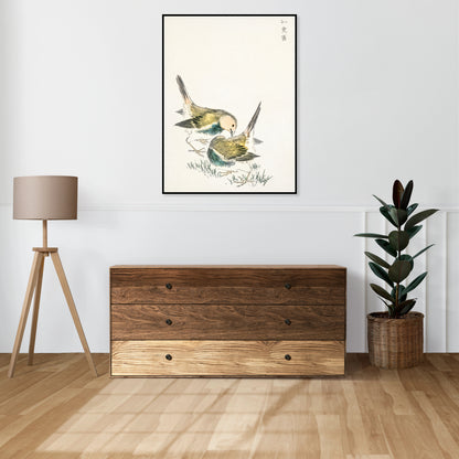 Plakat  Great Tit 3, Kashu Japoński Vintage do Salonu