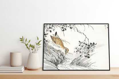 Plakat  Sandpiper, Kashu Japoński Vintage do Salonu