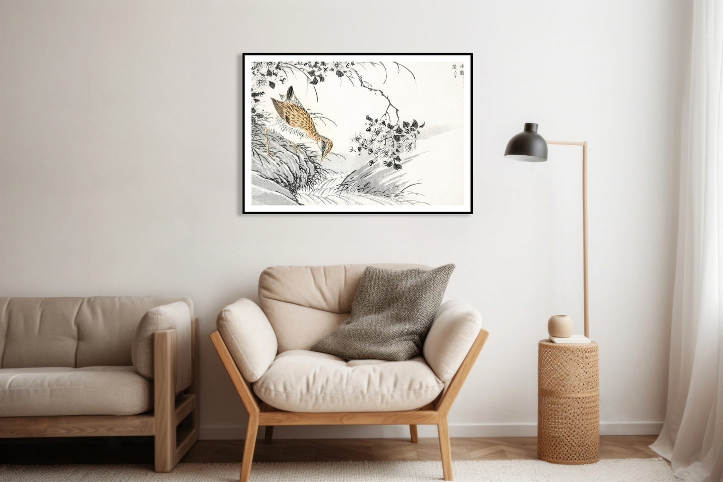Plakat  Sandpiper, Kashu Japoński Vintage do Salonu
