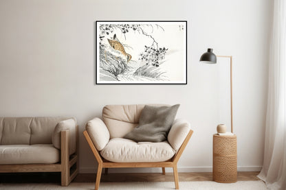 Plakat  Sandpiper, Kashu Japoński Vintage do Salonu