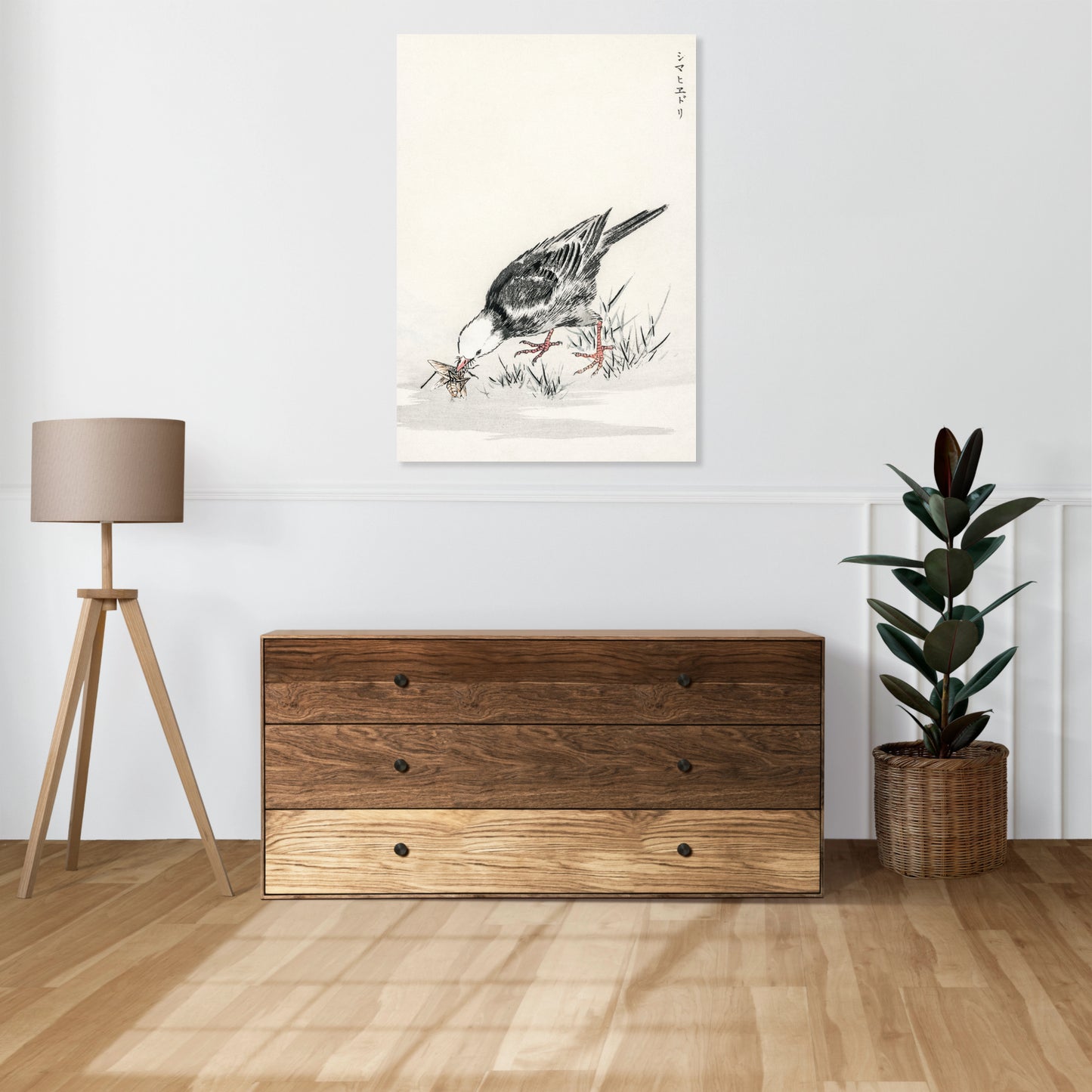 Obraz  Bulbul, Kashu Japoński Vintage do Salonu