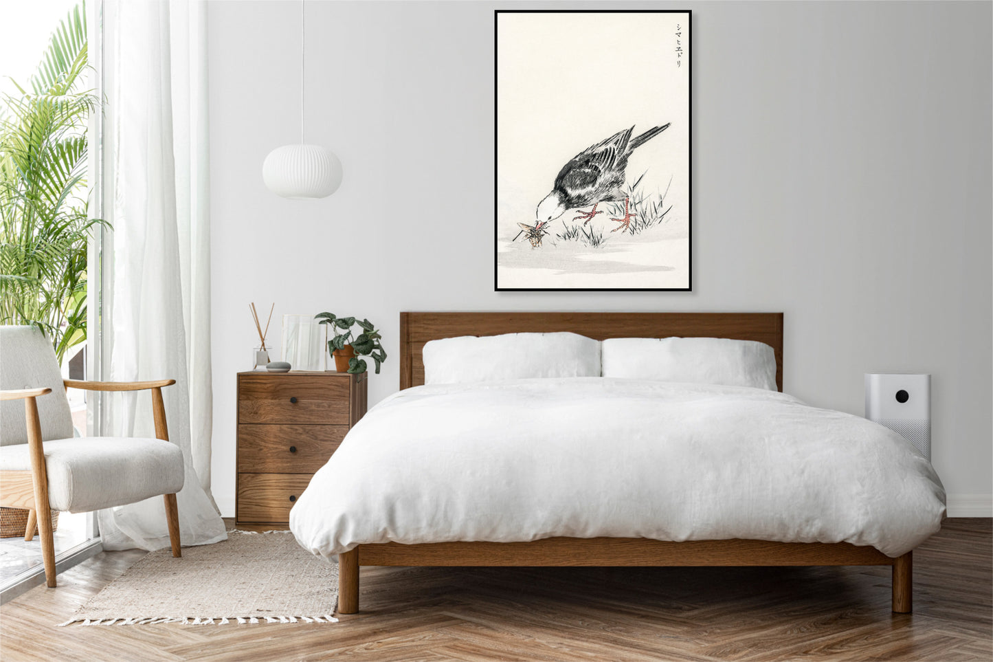 Plakat  Bulbul, Kashu Japoński Vintage do Salonu
