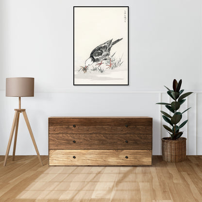 Plakat  Bulbul, Kashu Japoński Vintage do Salonu