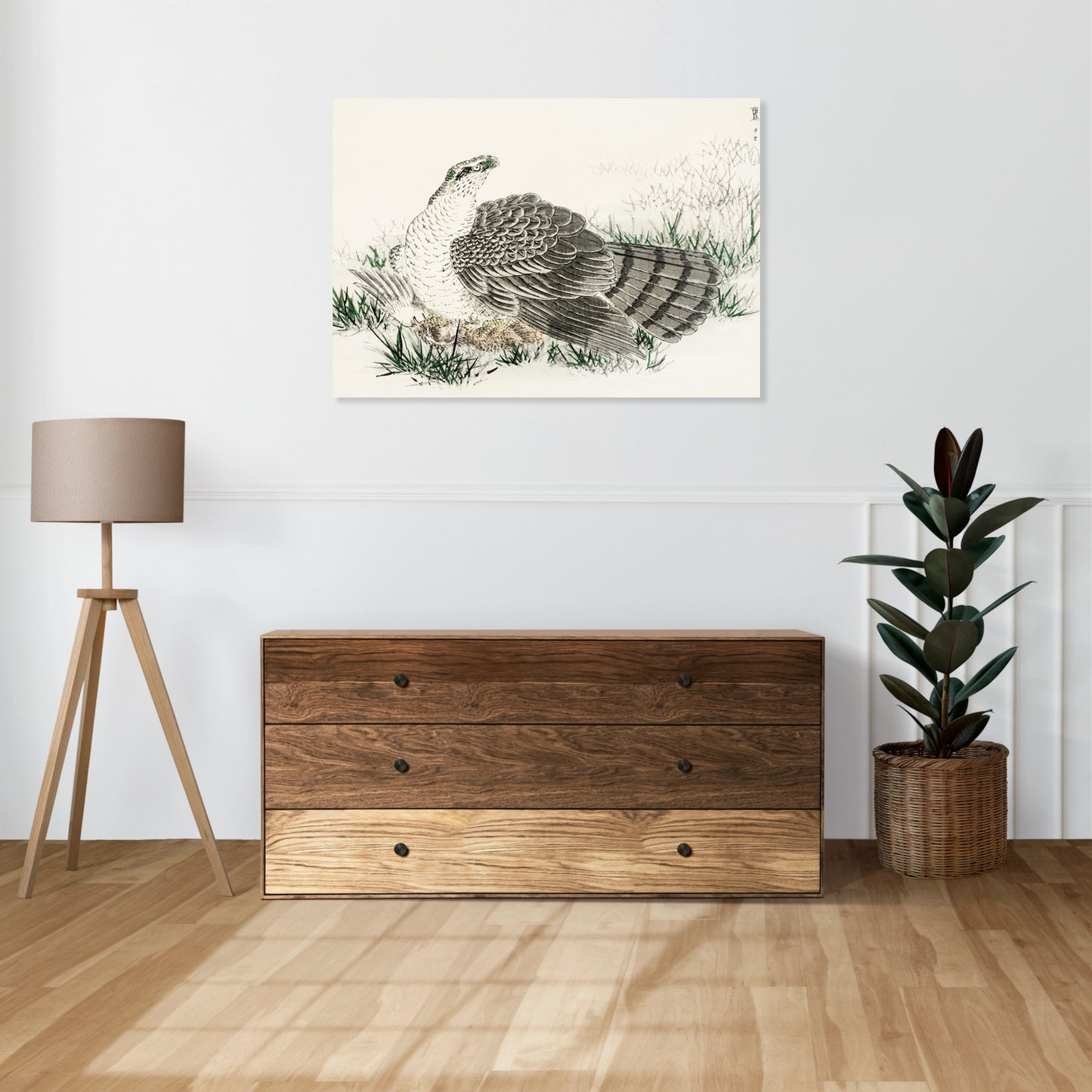 Obraz   Hawk-Eagle, Kashu Japoński Vintage do Salonu