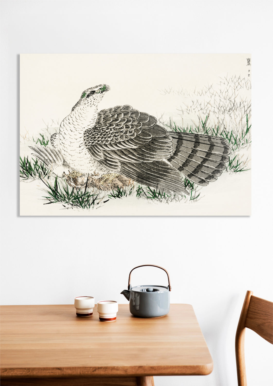 Obraz   Hawk-Eagle, Kashu Japoński Vintage do Salonu