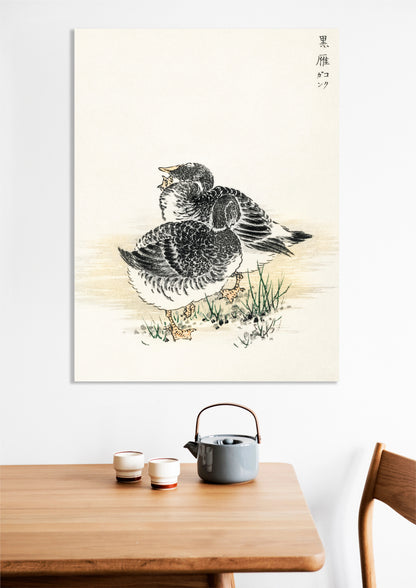 Obraz  Black Brant, Kashu Japoński Vintage do Salonu