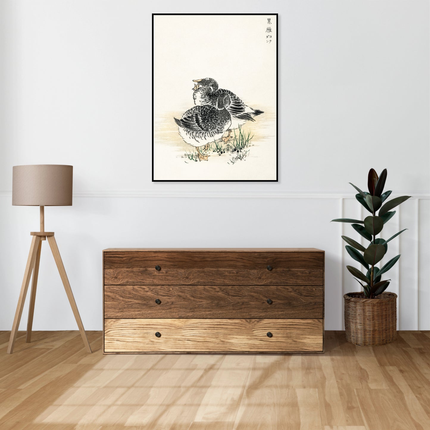 Plakat  Black Brant, Kashu Japoński Vintage do Salonu