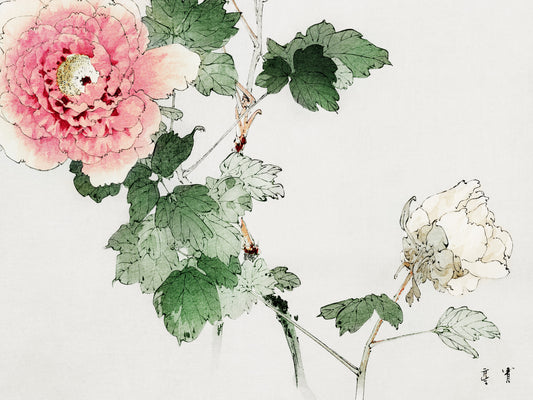 Plakat  Tree Peony, Bijutsu Sekai Japoński Vintage do Salonu