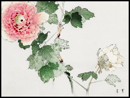 Plakat  Tree Peony, Bijutsu Sekai Japoński Vintage do Salonu