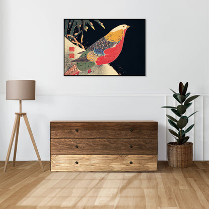 Plakat  Golden Pheasant, Jakuchu Japoński Vintage