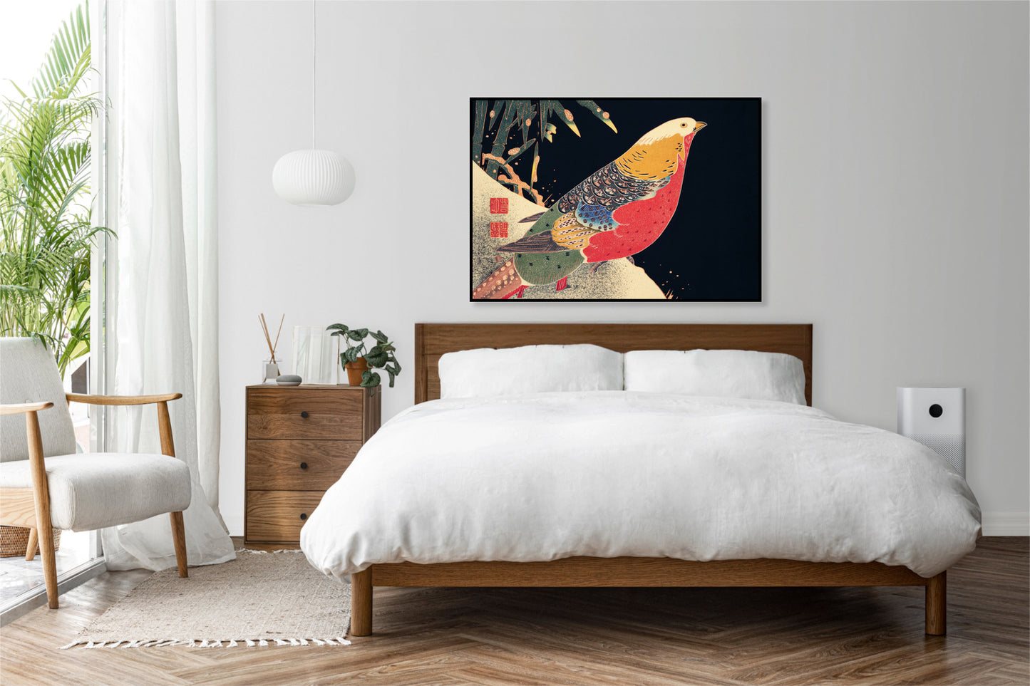 Plakat  Golden Pheasant, Jakuchu Japoński Vintage