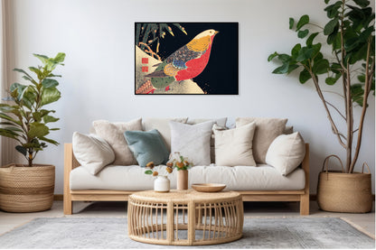 Plakat  Golden Pheasant, Jakuchu Japoński Vintage