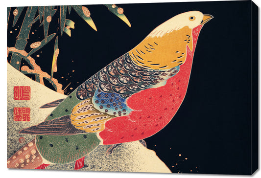 Obraz  Golden Pheasant, Jakuchu Japoński Vintage