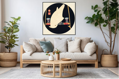 Plakat  A White Macaw, Jakuchu Japoński Vintage