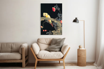 Obraz  Parrot on the Branch, Jakuchu Japoński Vintage