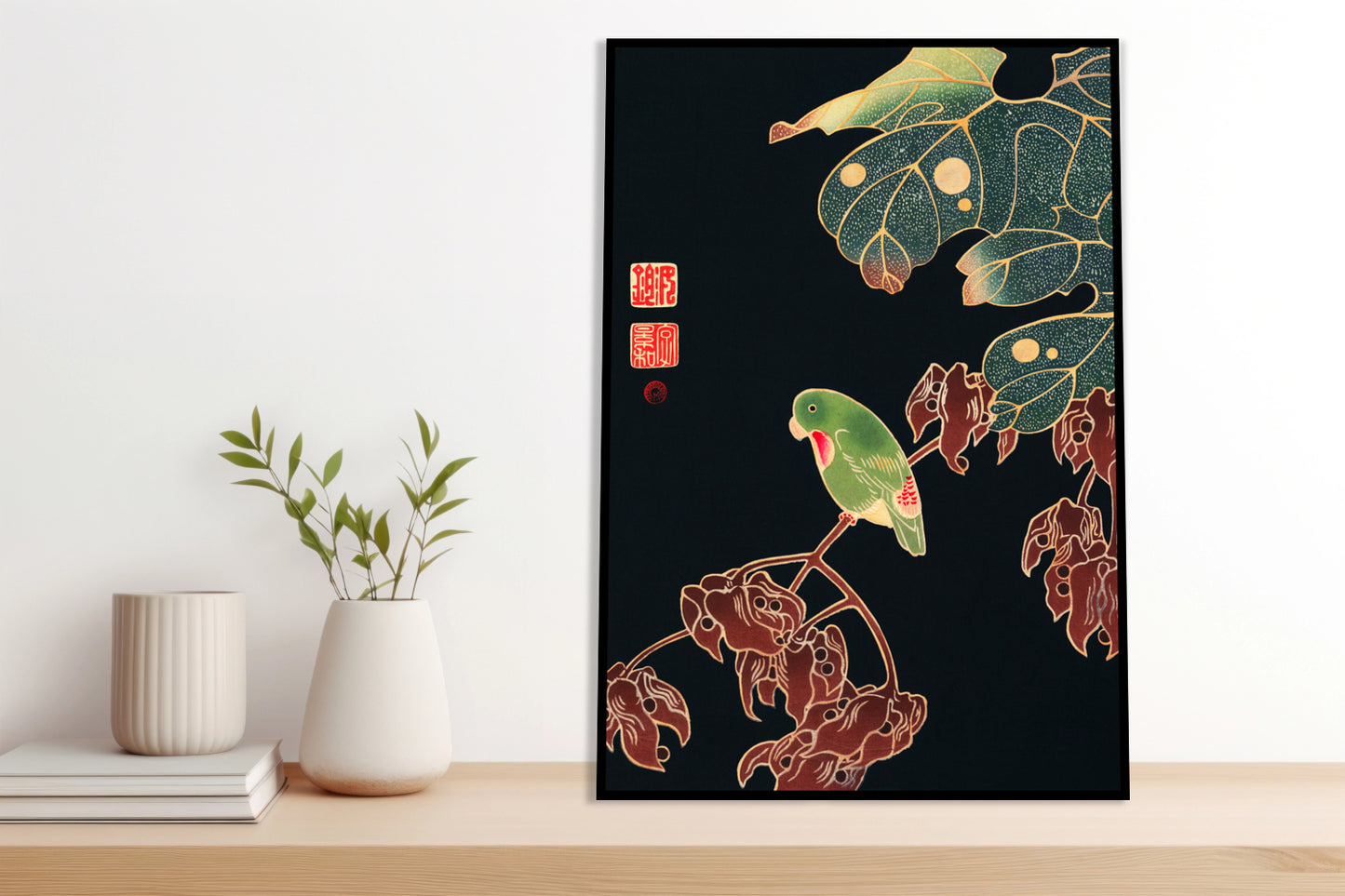 Plakat  The Paroquet, Jakuchu Japoński Vintage