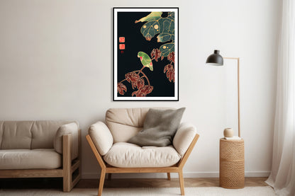 Plakat  The Paroquet, Jakuchu Japoński Vintage