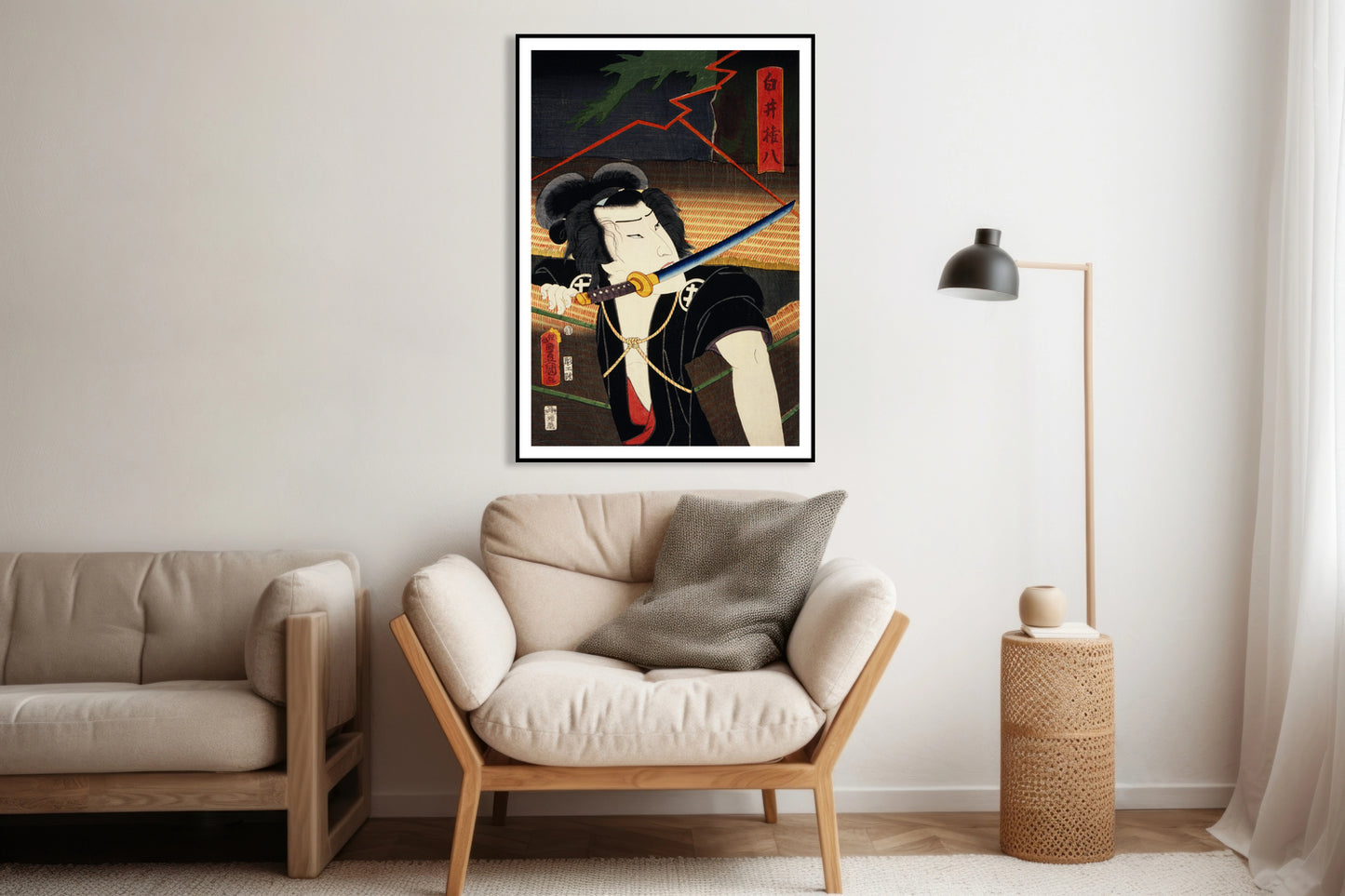 Plakat  Aktor 3, Kunichika Japoński Vintage do Salonu